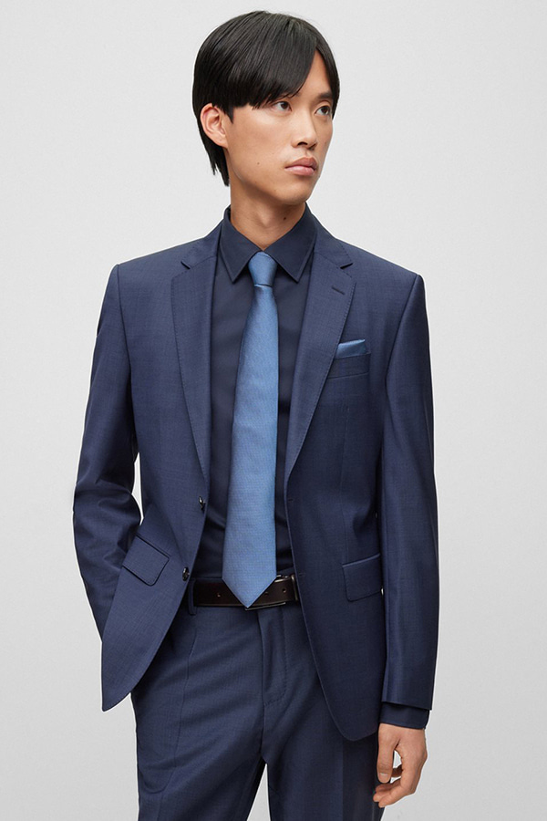 TIE WITH POCKETSQUARE BOSS - 475